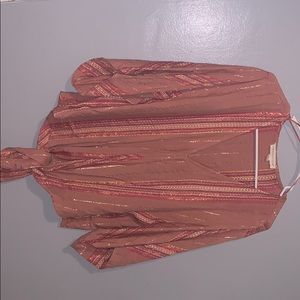 Pink and Gold Blouse